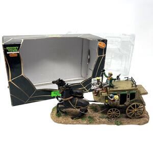 Vintage Lemax Spooky Town Haunted Stage Coach 73607 Halloween Decor 2007 W/ Box